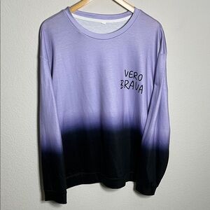SHEIN Men’s Purple and Black Long Sleeve Tee
